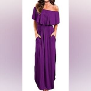 Verabendi very soft Side Slits Maxi dress with pockets size Medium